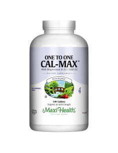 Suplemento de Calcio Maxi Health 500 mg + D3 1000 UI + Mg 500 mg - 240 Tabletas