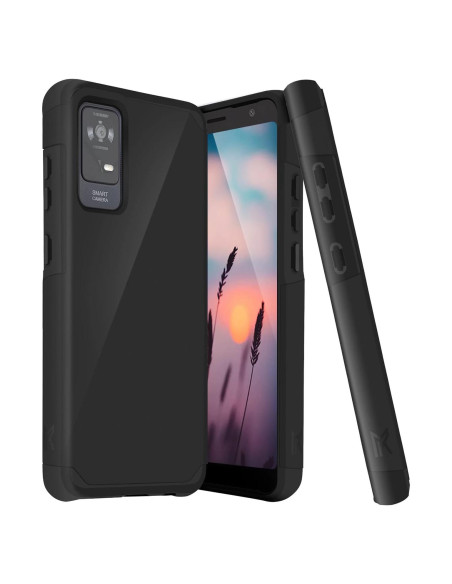 Funda Antigolpes Doble Capa TJS para TCL ION X, ION V, 40 Z - Negro