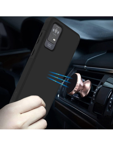 Funda Antigolpes Doble Capa TJS para TCL ION X, ION V, 40 Z - Negro