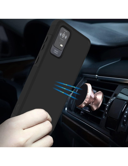 Funda Antigolpes Doble Capa TJS para TCL ION X, ION V, 40 Z - Negro