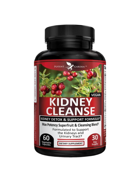 Suplemento Vegano de Soporte para Riñones Potent Garden - 60 Cápsulas