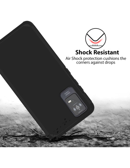 Funda Antigolpes Doble Capa TJS para TCL ION X, ION V, 40 Z - Negro