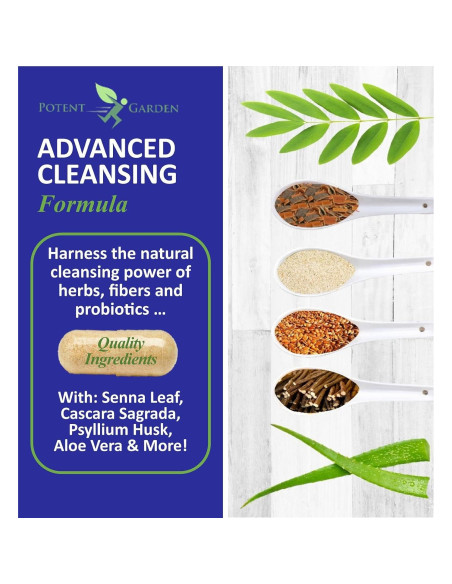 Cápsulas de Limpieza del Colon Potent Garden 30 Unidades