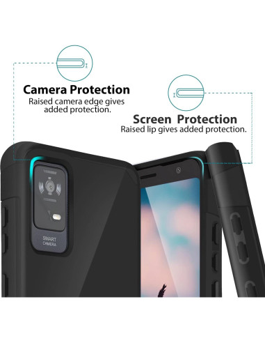 Funda Antigolpes Doble Capa TJS para TCL ION X, ION V, 40 Z - Negro