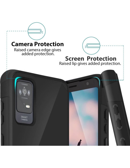 Funda Antigolpes Doble Capa TJS para TCL ION X, ION V, 40 Z - Negro