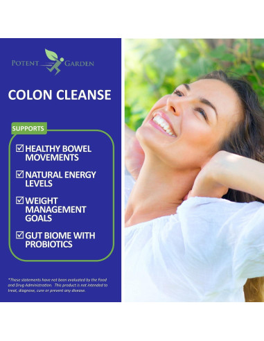 Cápsulas de Limpieza del Colon Potent Garden 30 Unidades