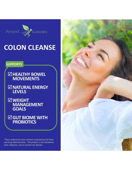 Cápsulas de Limpieza del Colon Potent Garden 30 Unidades