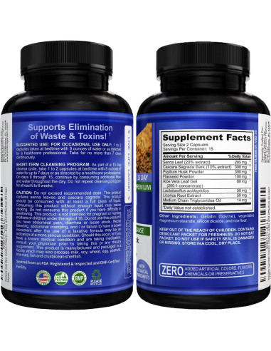 Cápsulas de Limpieza del Colon Potent Garden 30 Unidades