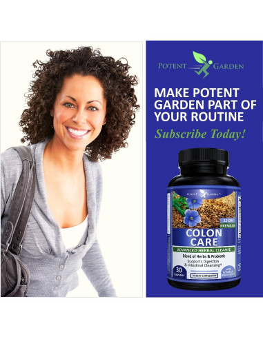 Cápsulas de Limpieza del Colon Potent Garden 30 Unidades