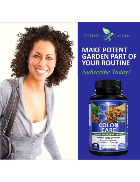 Cápsulas de Limpieza del Colon Potent Garden 30 Unidades