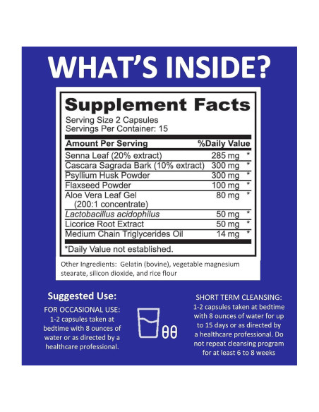 Cápsulas de Limpieza del Colon Potent Garden 30 Unidades