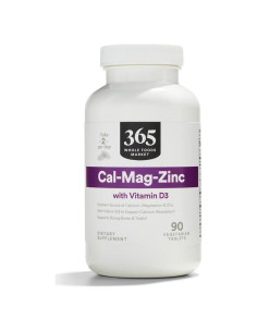 Suplemento Calcio Magnesio Zinc 365 Whole Foods 90 Tabletas