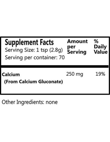 Polvo de Gluconato de Calcio Daily Manufacturing 200 g Suplemento