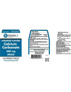 Carbonato de Calcio Reliable 1 500 mg 150 Tabletas 2