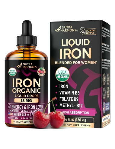 Suplemento de Hierro Líquido Nutra Harmony 18 mg - 118 ml