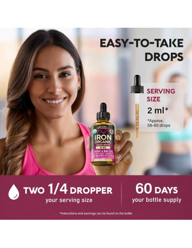 Suplemento de Hierro Líquido Nutra Harmony 18 mg - 118 ml