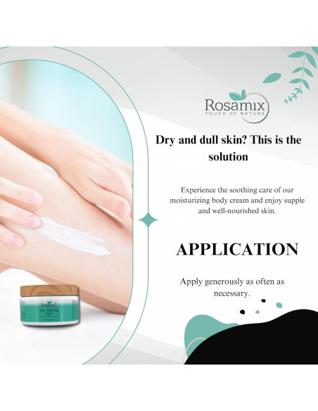 Crema Hidratante Corporal Rosamix 250 ml - Manteca de Karité y Ácido Hialurónico