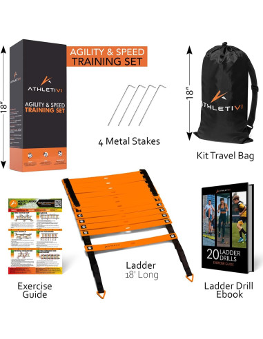 Conjunto de Entrenamiento de Agilidad Athletivi - Escalera 5.49m