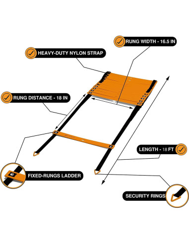 Conjunto de Entrenamiento de Agilidad Athletivi - Escalera 5.49m