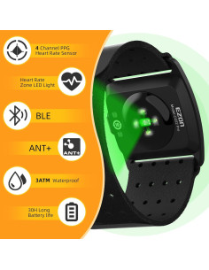 Monitor de Frecuencia Cardíaca EZON C022Pro con Bluetooth y ANT+ 2
