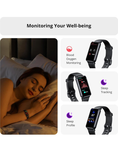 Rastreador de Fitness AKAGEAR T115 Negro Pantalla AMOLED 1.58"