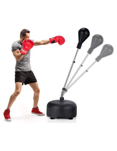 Saco de Boxeo Goplus con Soporte Ajustable 139.7-158.8 cm