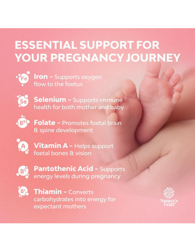 Gomitas Prenatales Veganas Natures Craft con Hierro y Ácido Fólico