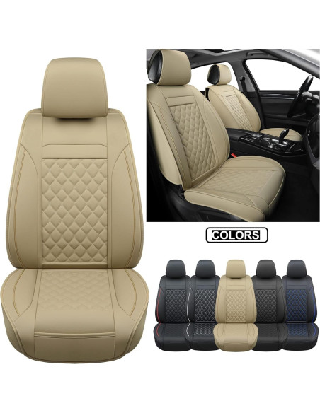 Fundas de Asiento de Coche Vankerful Beige Ajuste Universal