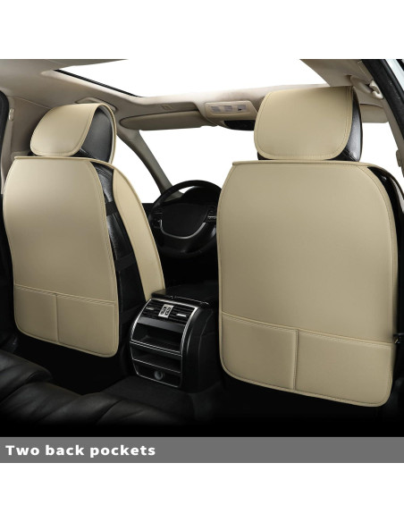 Fundas de Asiento de Coche Vankerful Beige Ajuste Universal