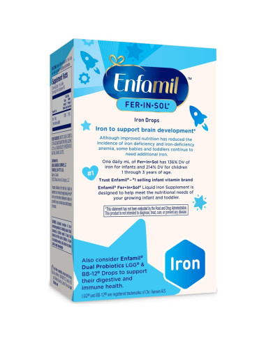 Enfamil Fer-In-Sol Gotas Suplemento Hierro 50 mL Bebés