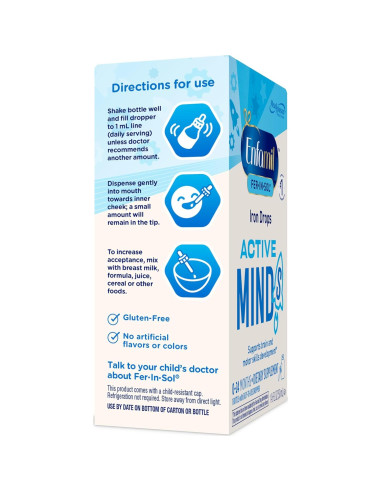 Enfamil Fer-In-Sol Gotas Suplemento Hierro 50 mL Bebés