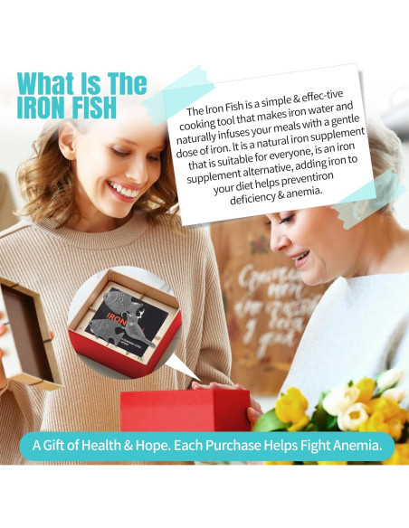 3 Piezas Pez de Hierro Awaiymi con Ganchos y Paño Seco