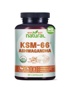 Suplemento Orgánico Ashwagandha KSM-66 Why Not Natural 58g