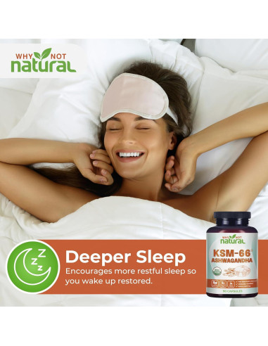 Suplemento Orgánico Ashwagandha KSM-66 Why Not Natural 58g