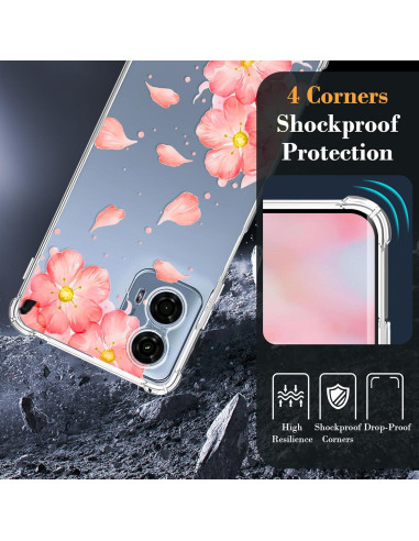 Funda Clara Floral Tcaraersing para Motorola Moto Edge 2024