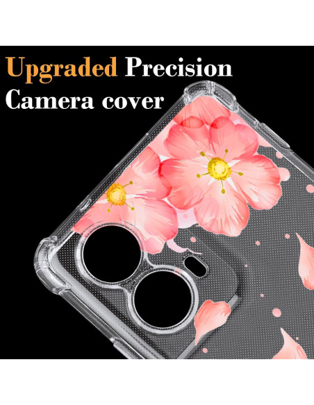 Funda Clara Floral Tcaraersing para Motorola Moto Edge 2024