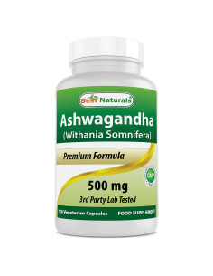 Cápsulas de Ashwagandha 500 mg Mejores Naturales - 120 Unidades