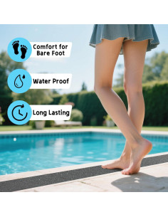 Cinta Antideslizante LifeGrip 2.54cm x 9.14m Negra para Piscina 2