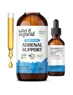 Tintura de Soporte Adrenal Silvestre y Orgánico 59 ml - Vegano