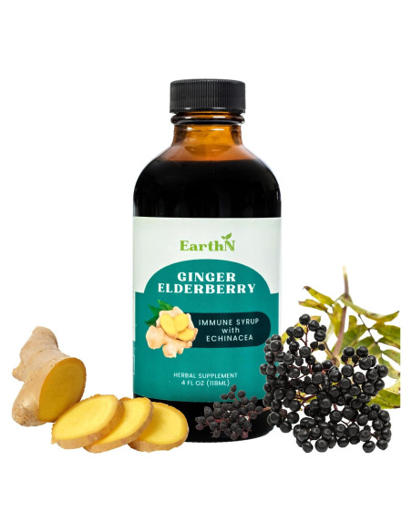 Jarabe Inmunidad Earthn Jengibre y Saúco 118ml Vitamina C