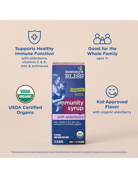 Jarabe de Saúco Orgánico Mommy's Bliss 89 ml - Inmunidad Niños