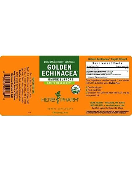 Extracto Líquido de Equinácea Dorada Herb Pharm 118ml Orgánico