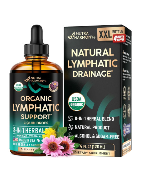 Gotas Drenaje Linfático Orgánico USDA Nutra Harmony 118 ml