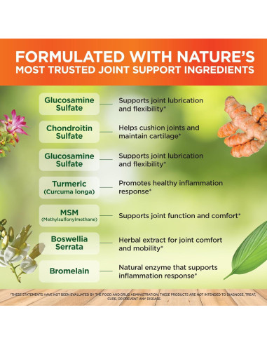 Suplemento Articular Vitalize Life - Glucosamina, Cóndroitina y Cúrcuma - 60 Cápsulas Vegetales
