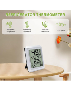 Termómetro Digital de Refrigerador Urageuxy WS0420S - Rango -40C a 60C 2