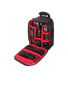 Mochila Impermeable para Cámara DSLR Winvin Roja Mediana