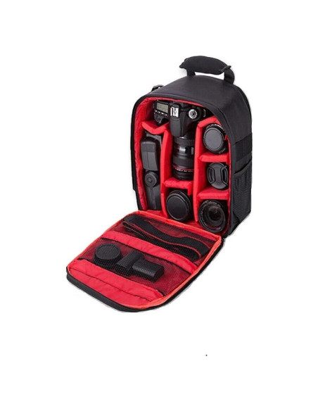 Mochila Impermeable para Cámara DSLR Winvin Roja Mediana