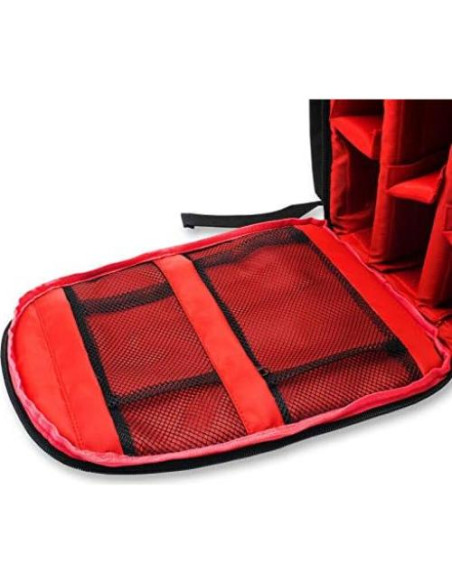 Mochila Impermeable para Cámara DSLR Winvin Roja Mediana