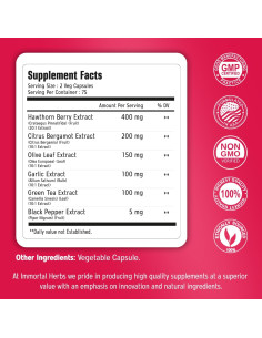 Cápsulas de Baya de Espino Immortal Herbs 150 Veganas 6-en-1 2