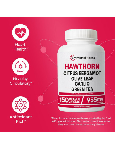 Cápsulas de Baya de Espino Immortal Herbs 150 Veganas 6-en-1